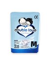 Подгузники впитывающие для взрослых Double love размер М (обхват 65-113 см)/10 шт.