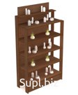 Стеллаж чайный из лдсп 210х120х50см цвет венге (арт.уст1250вн)