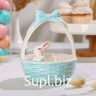 Конфетница Доляна «Зайка», 350 мл, цвет голубой