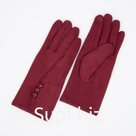 Перчатки женские, безразмерные, цвет бордовый