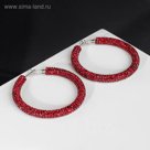 Серьги-кольца "Студио" крупные d=6, цвет красный
