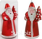 Christmas tree decoration Santa Claus with a Christmas tree, 5x5x12 cm. Color: red.