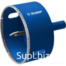 Коронка алмазная ЗУБР 29850-68, с центр. сверлом d=68 мм по керамике и стеклу, Р60