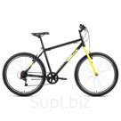 Велосипед 26" Altair MTB HT 1.0, 2022, цвет черный/желтый, размер 19"