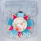 Значок закатной "Цветы"