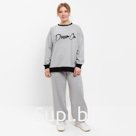 Костюм женский (свитшот, брюки) MINAKU: Casual Collection, размер 52, серый