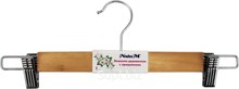 Wooden hanger with clothespins (for trousers and skirts) Size: 12x34x1.2 cm Color: light wood