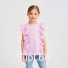 Блузка для девочки MINAKU: Cotton Collection светло-сиреневая, рост 116 см