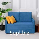 Диван – кровать «Бонн», механизм выкатной, велюр, цвет синий