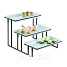 Горка металлическая 52*35*30 см + три пластиковых блюда 36*19 см, P.L. Proff Cuisine