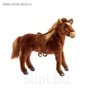 Мягкая игрушка «Лошадь оседланная», рыжая, 37 см
