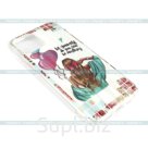 Силиконовый чехол, голографический, с рисунком, №1, для iPhone 7 Plus/ 8 Plus, девушка с шарами