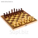 Игра настольная «Шахматы» деревянные, клетка 3 см, фигуры от 3 см до 6.5 см, 4х29х14.5 см