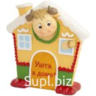 Декоративная фигурка "Бычок в домик", полирезина, 4,5*9,5*9,5см