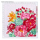Канва для вышивания с рисунком «Цветы», 41 х 41 см