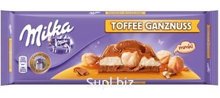 Milka Toffee Whole Nuts 300g, в плитке