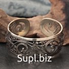 Браслет резной "Древо жизни", широкий, латунь