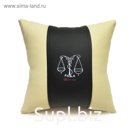 Подушка декоративная из экокожи "Весы"