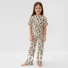 Пижама детская (футболка и брюки) KAFTAN Leo love, размер 38 (146-152 см)