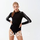 Джемпер боди женский MINAKU: PartyDress чёрный, размер 44