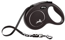 Поводок-рулетка Flexi New Classic tape M 5m 25 kg black