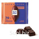 Шоколад RITTER SPORT темный 74% какао, насыщенный вкус из Перу, 100 г, Германия