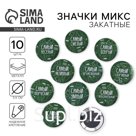 Значки закатные «Самый», школьный, d=56 мм, МИКС