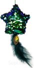New Year's decoration Star Magic Peacock hanging 11x3x30cm dark turquoise