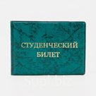Обложка для студенческого билета, цвет зелёный