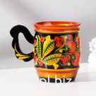 Кружка «Малышка», 6×8 см, хохлома