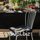 Подушка на стул Этель Home, 42×42 см, чёрная, 100% хлопок, саржа 190 г/м²