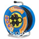 Удлинитель силовой на катушке GLANZEN с выкл. 4 гн. КГ 3х1,5 IP44 арт. EB-40-009