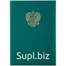 Папка адресная с российским орлом OfficeSpace, А4, балакрон, зеленый, инд. упаковка