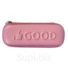 Пенал школьный на молнии GOOD, розовый
