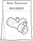 831132257  Тройник редукционный -1/2x 1/2x 1/4 (к Delaval)