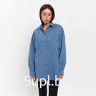 Рубашка женская джинсовая MIST: Denim, размер 48-50, синяя