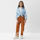 Джинсы для девочки MINAKU: Casual collection KIDS, цвет рыжий, рост 128 см