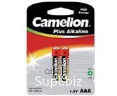 Батарейка Алкалиновая Тип Aaa 1,5В 2Шт Camelion Plus Alkaline Lr03-Bp2 Camelion арт. LR03BP2