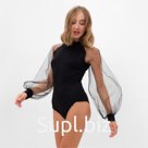 Джемпер (боди) женский MINAKU: PartyDress цвет чёрный, размер 44