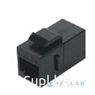 Hyperline CA2-KJ-C5E-BK Проходной адаптер coupler , RJ-45 8P8C формата Keystone Jack, категория 5e, черный