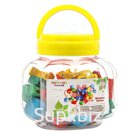 Игра-шнуровка Фабрика фантазий "Бусины", деревянная, пластиковый сундучок