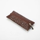 Ключница, длина 14 см, отдел на молнии, цвет коричневый