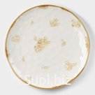 Тарелка Доляна Organic Gold, d=27.5 см, фарфор, белая