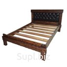 Кровать "Купец 3" с мягкой спинкой (каретная стяжка) 900х2000 мм