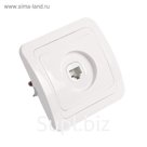 Розетка телефонная Smartbuy "Марс", одноместная, 10 А, белая
