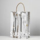 Подарочный ящик 30×20×10 см деревянный с откидной крышкой, с замком, ручка, состаренный