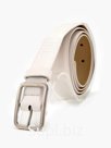 Ремень женский, 110×3 см, пряжка металл, серебристая, белый