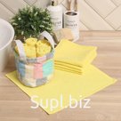 Салфетки махровые декоративные «Этель» Patchwork, 5 шт., 30×30 см, хлопок 100%, жёлтые