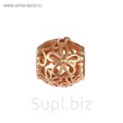 Бусина для браслета "Цветок" ажурный, позолота