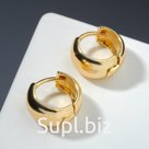 Серьги-кольца "Эстетика" круг, цвет золото, d=1